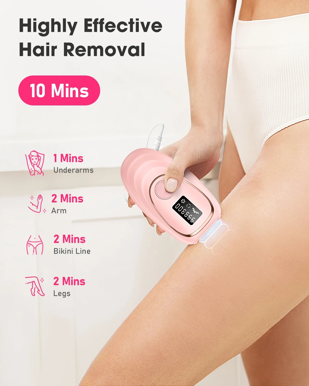 Stylique Glow IPL Laser Hair Removal – 990,000 Flashes for Smooth Skin