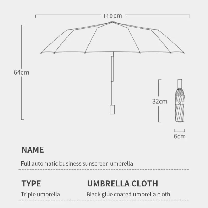 Stylique Glow Xiaomi 24-Bone Automatic UV Protection Umbrella – Large, Waterproof & Windproof