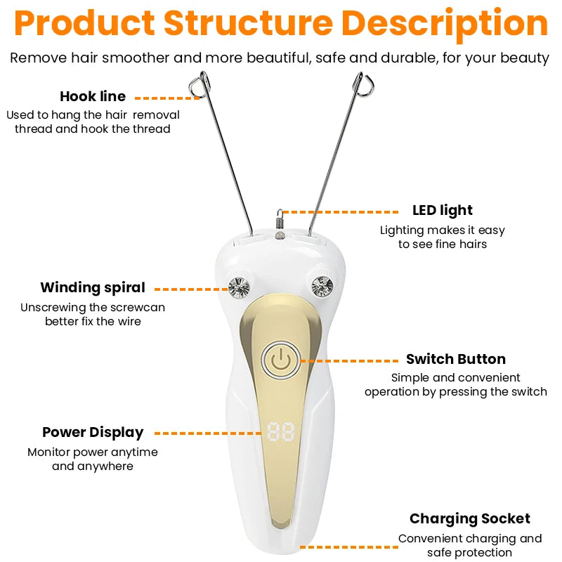 Stylique Glow™ Mini Epilator – Painless, Precise Hair Remover for Face & Body