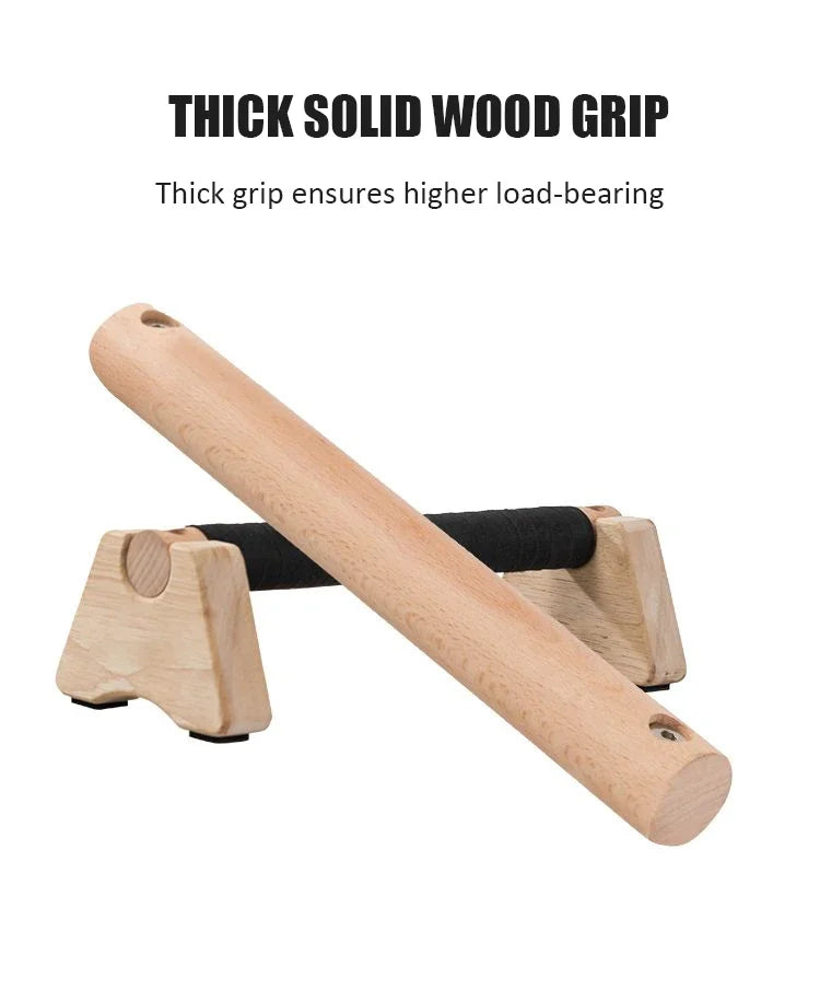 Stylique Glow™ Premium Wooden Push-Up Stand – Non-Slip Beech Wood Parallettes for Home Strength & Calisthenics Training