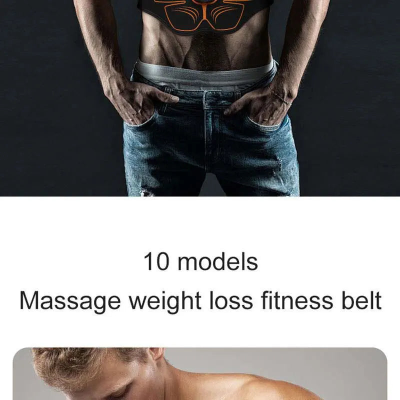 Stylique Glow™ EMS Ab Toner Belt – USB Rechargeable Smart Slimming & Muscle Stimulator for Home Fitness