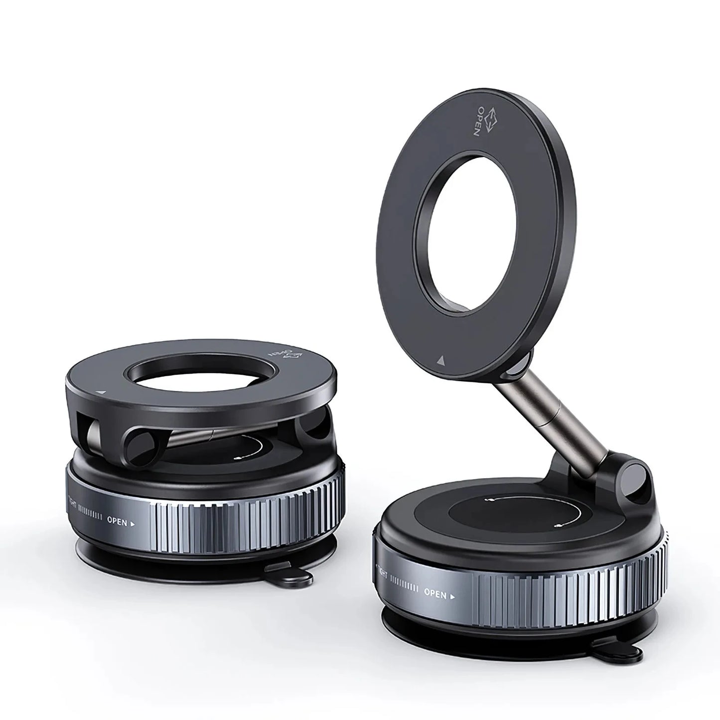 Stylique Glow™ 360° Luxe Magnetic Car Phone Holder – Premium Vacuum Suction Mount