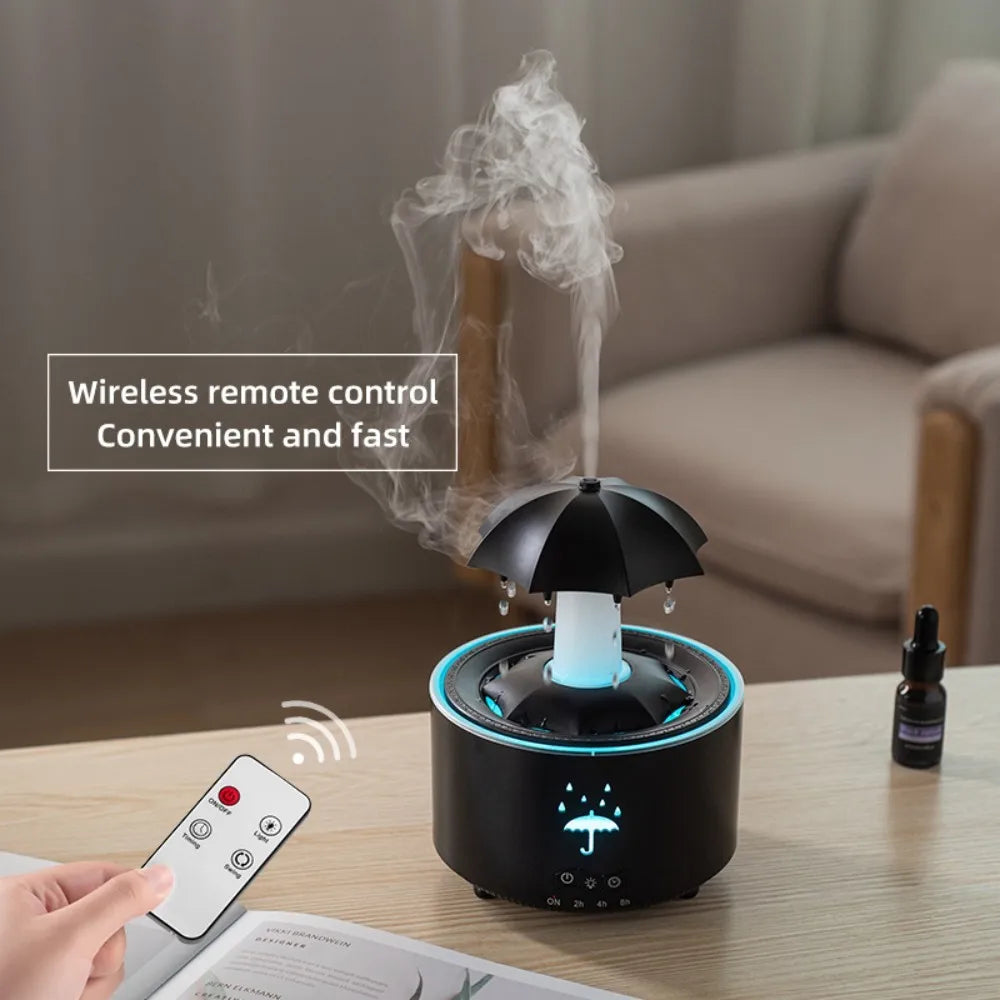 Stylique Glow Umbrella Water Drop Diffuser – Ultrasonic Humidifier with LED Lights & Essential Oil Aromatherapy