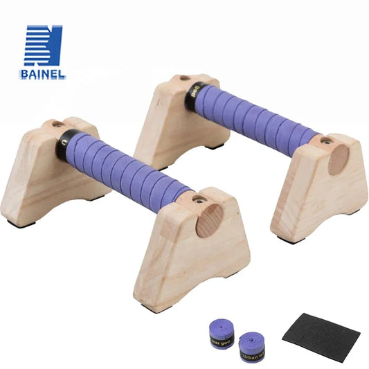 Stylique Glow™ Premium Wooden Push-Up Stand – Non-Slip Beech Wood Parallettes for Home Strength & Calisthenics Training