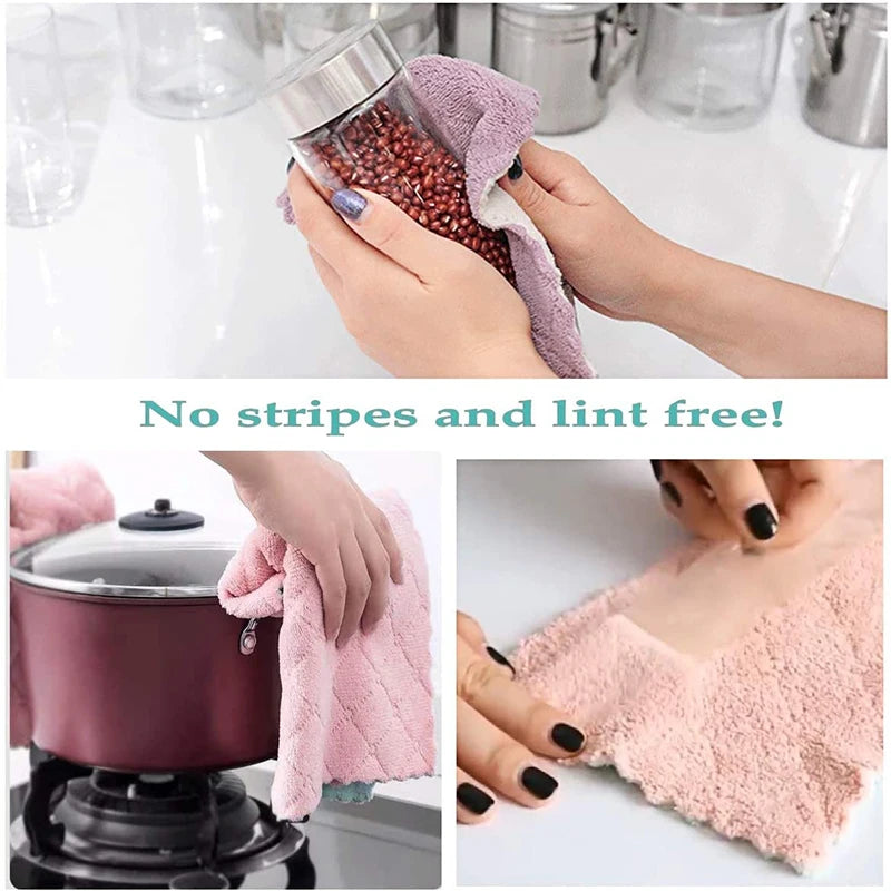 Ultra-Absorbent Microfiber Kitchen Towels – Non-Stick Oil Cleaning Cloths by Stylique Glow