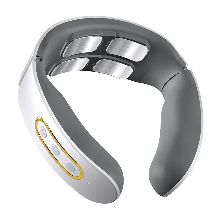 Stylique Glow™ Smart Pulse Neck Massager – Heated 4-Head TENS Cervical Therapy