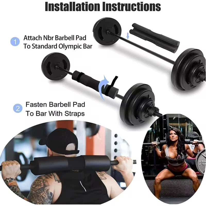 Stylique Glow™ LuxeGuard Barbell Pad – Foam Shoulder Support for Squats & Hip Thrusts