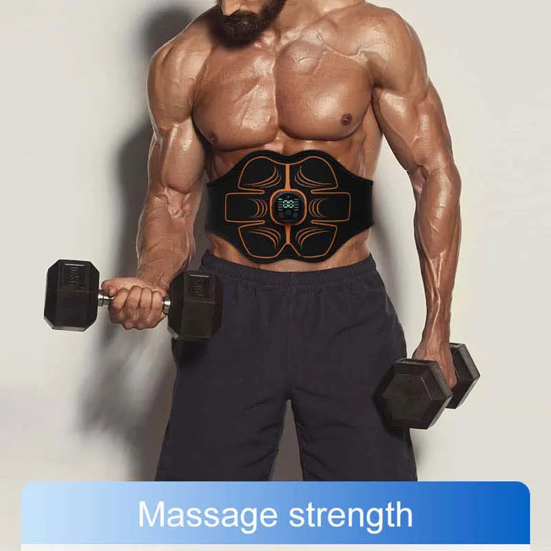 Stylique Glow™ EMS Ab Toner Belt – USB Rechargeable Smart Slimming & Muscle Stimulator for Home Fitness