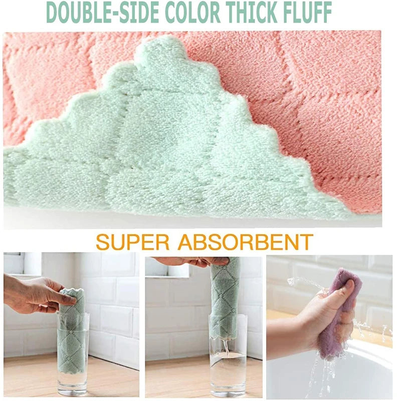 Ultra-Absorbent Microfiber Kitchen Towels – Non-Stick Oil Cleaning Cloths by Stylique Glow