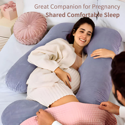 Stylique Glow™ G-Shaped Maternity Pillow – Full Body Pregnancy & Sleep Support Cushion