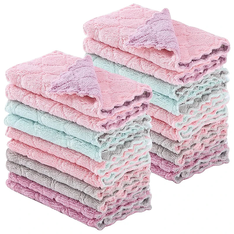 Ultra-Absorbent Microfiber Kitchen Towels – Non-Stick Oil Cleaning Cloths by Stylique Glow