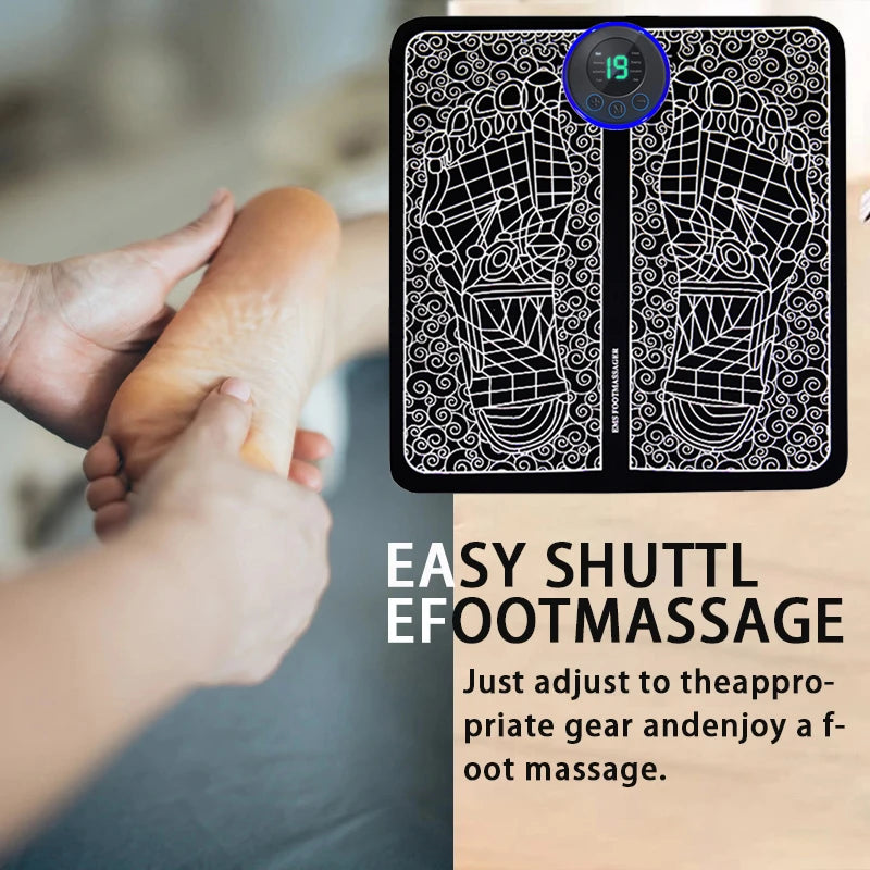 Stylique Glow™ Smart EMS Foot Massager Pad – Rechargeable Muscle Relaxation for Home & Travel