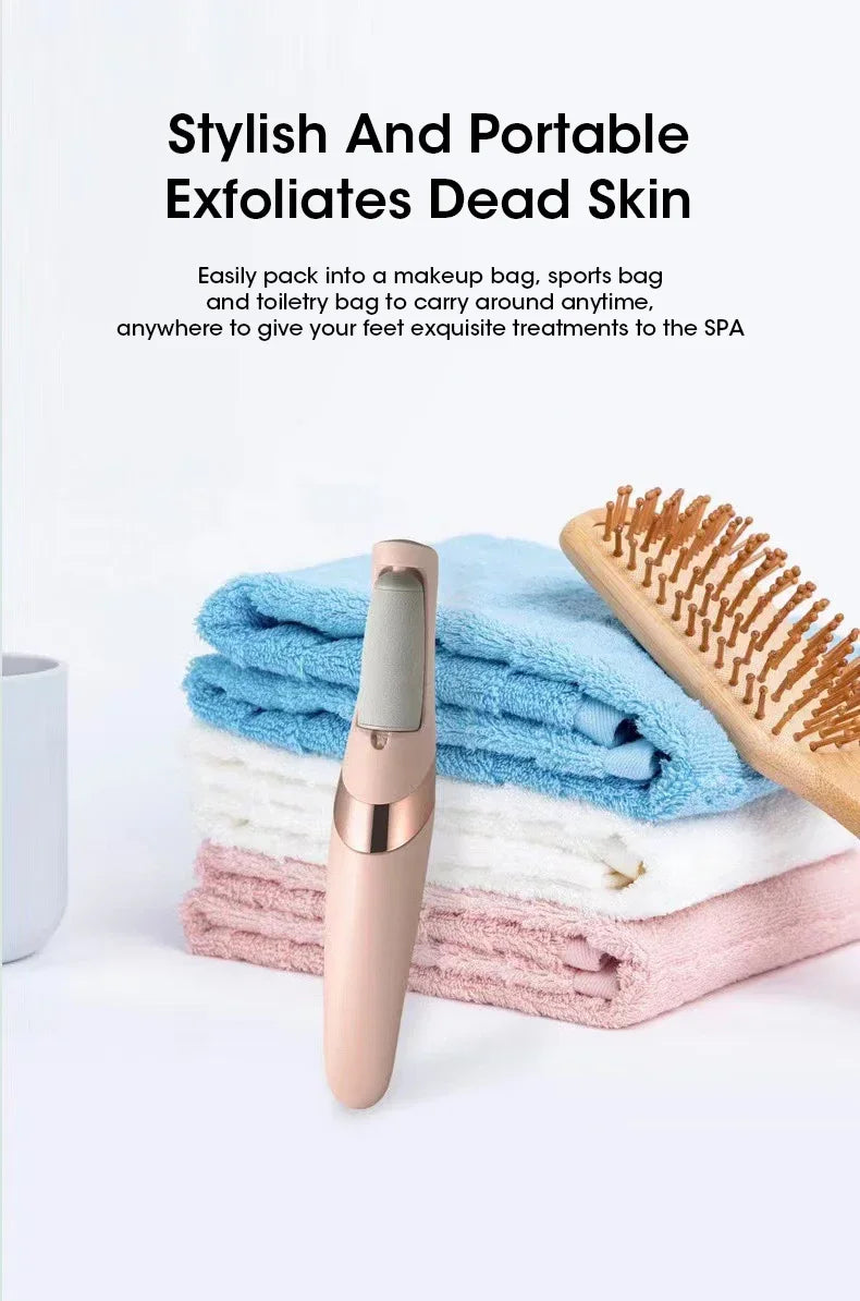 Stylique Glow™ Rechargeable Electric Foot Callus Remover – USB Pedicure Grinder for Smooth Feet