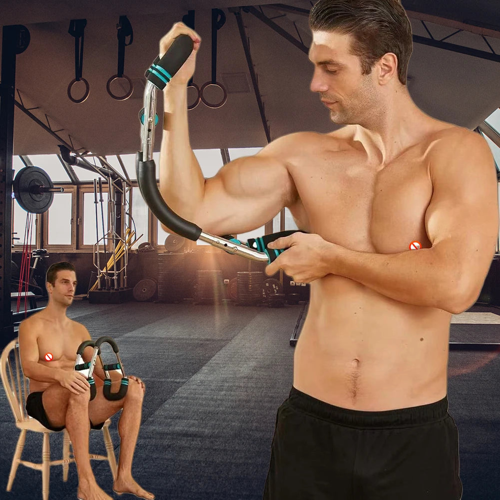 Stylique Glow™ Adjustable Arm Twister Bar – Premium Chest & Forearm Workout Equipment