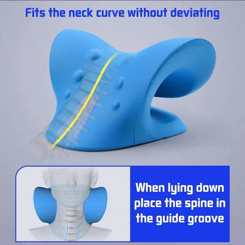 Stylique Glow™ Cervical Relaxer Pillow – Neck & Shoulder Traction Stretcher for Deep Relief
