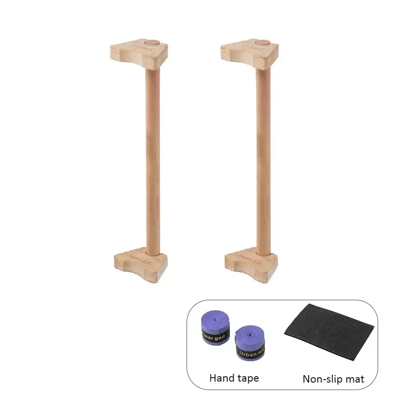 Stylique Glow™ Premium Wooden Push-Up Stand – Non-Slip Beech Wood Parallettes for Home Strength & Calisthenics Training