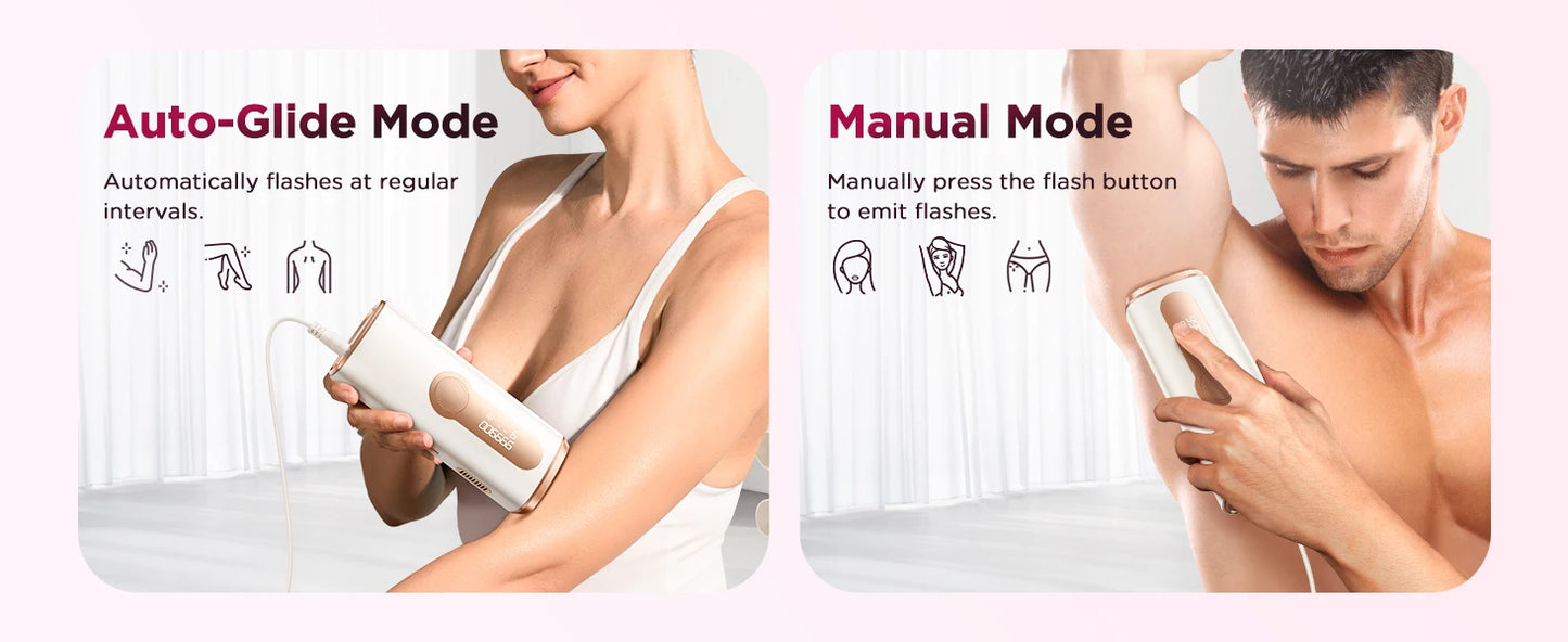 Stylique Glow™ IPL Laser Hair Removal Handset – 990,000 Flashes | Painless Permanent Smooth Skin