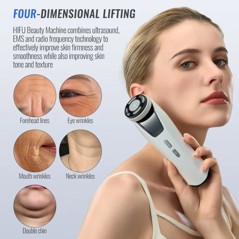 Stylique Glow™ 4-in-1 HIFU Ultrasonic EMS Facial Lifting & Anti-Wrinkle Beauty Tool