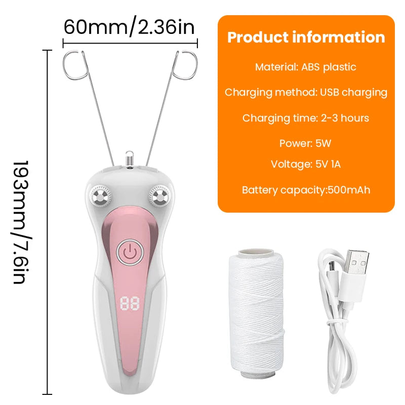 Stylique Glow™ Mini Epilator – Painless, Precise Hair Remover for Face & Body