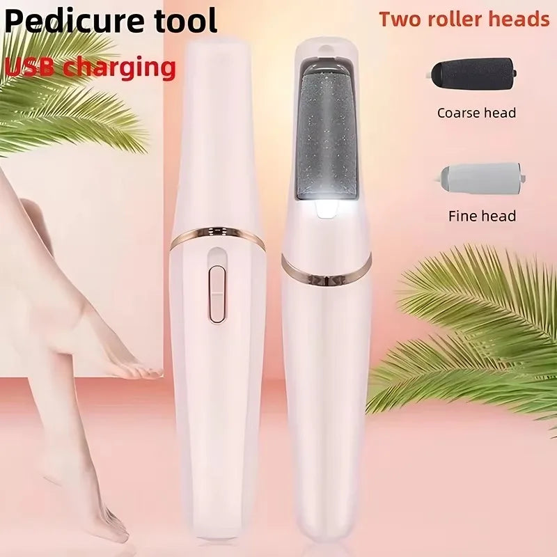 Stylique Glow™ Rechargeable Electric Foot Callus Remover – USB Pedicure Grinder for Smooth Feet