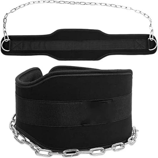 Stylique Glow™ PowerLift Weightlifting Belt with Steel Chain – Premium Back Support for Pull-Ups & Strength Training