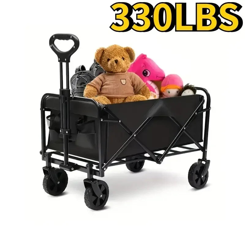 Heavy Duty Foldable Wagon Cart – Multipurpose Utility Trolley for Shopping, Gardening & Pet Travel | Stylique Glow