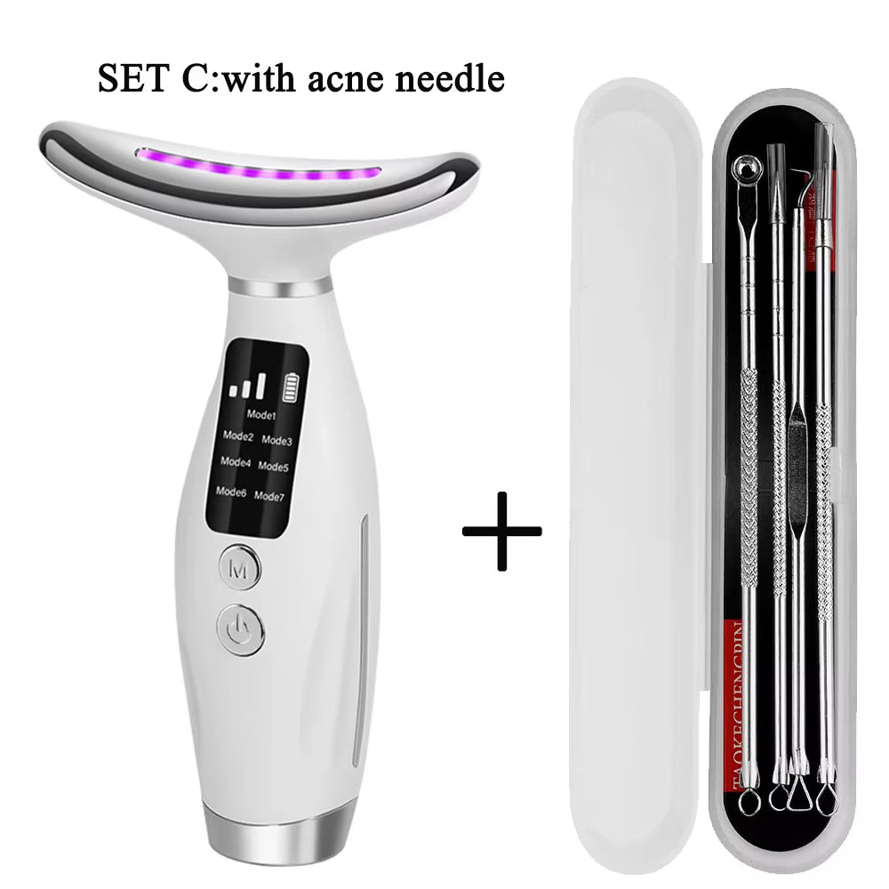 Neck Face Beauty Device Vibration Massage for Face and Neck Personal Ccare Skindion Home Use Beauty Device Face Lifting Machine