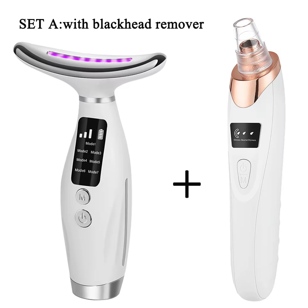Neck Face Beauty Device Vibration Massage for Face and Neck Personal Ccare Skindion Home Use Beauty Device Face Lifting Machine