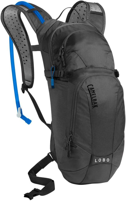 Lobo 9 Bike Hydration Pack - Helmet Carry - Magnetic Tube Trap - 70Oz, Black