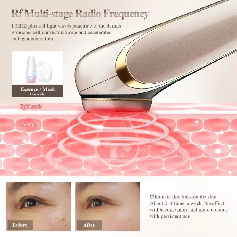 Face Lift Devices EMS Pulse Vibration and Firming Rejuvenation Beauty Device Hot Compress Whitening anti Aging Face Beauty Care