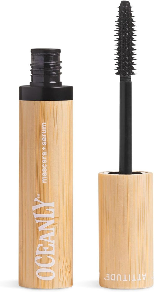 Oceanly Serum Infused Mascara, EWG Verified, Eye Lash Serum, Length + Volume, Vegan Beauty and Makeup, Black, 7 G