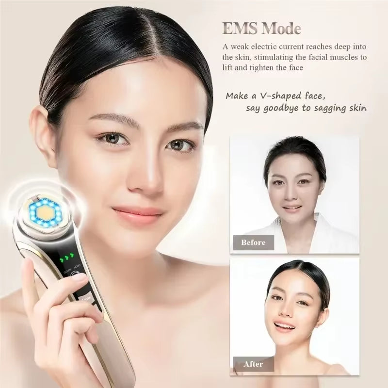 Face Lift Devices EMS Pulse Vibration and Firming Rejuvenation Beauty Device Hot Compress Whitening anti Aging Face Beauty Care