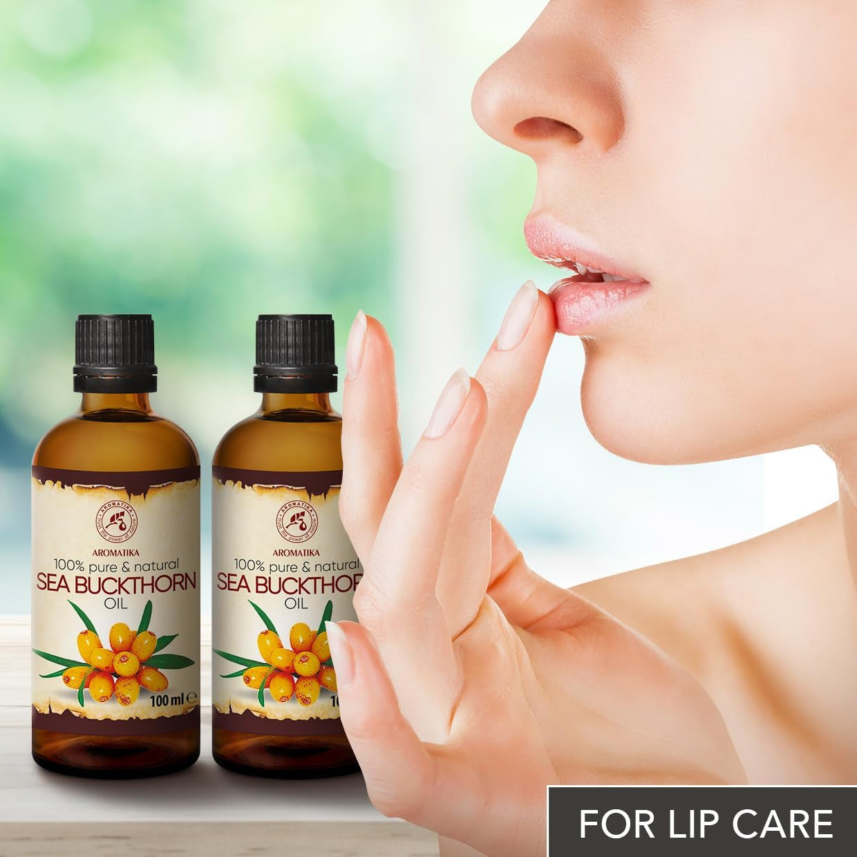 Sea Buckthorn Fruit Oil Set 2 * 100Ml - 200 Ml 100% Pure & Natural - Cold Pressed - Unrefined - Hippophae Rhamnoides Oil - Best for Hair - Face - Body - for Beauty – Relaxation for Skin